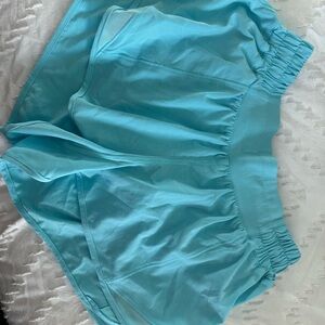 lululemon blue hotty hot shorts